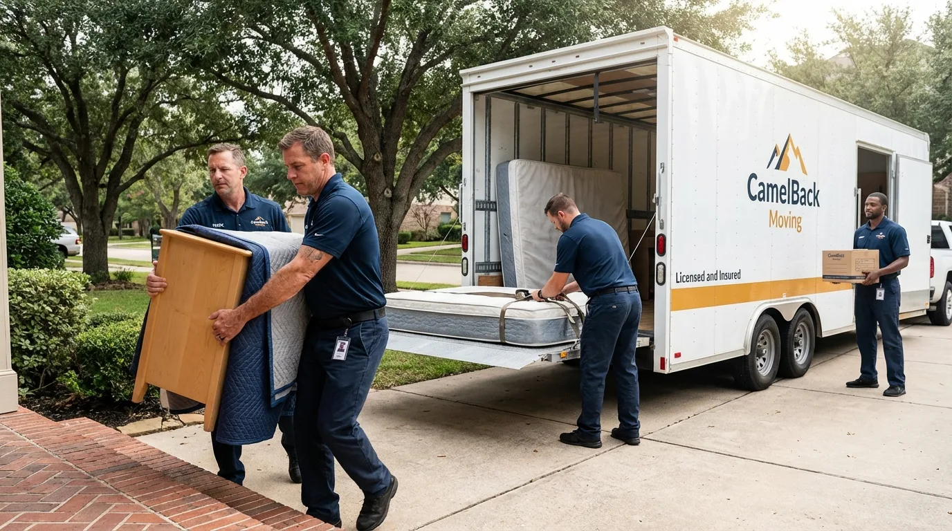 Crew loading residential truck for cross-state move from Catasauqua, PA