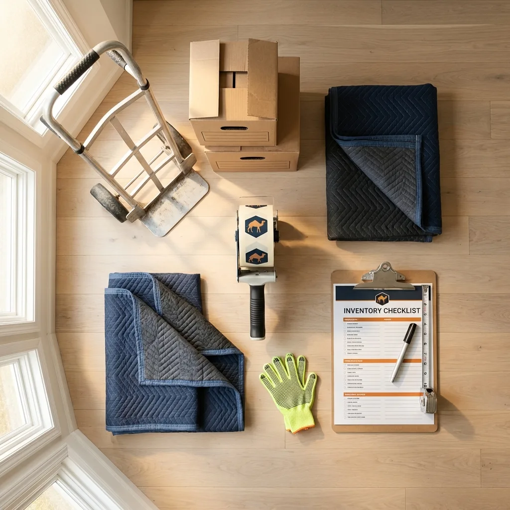 Professional moving supplies and packing materials layout for Catasauqua residential relocations